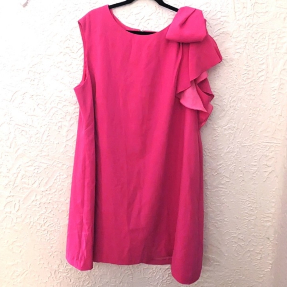 Eliza J Elegant Fuchsia Pink Sleeveless A Line Dress. EUC. 22W